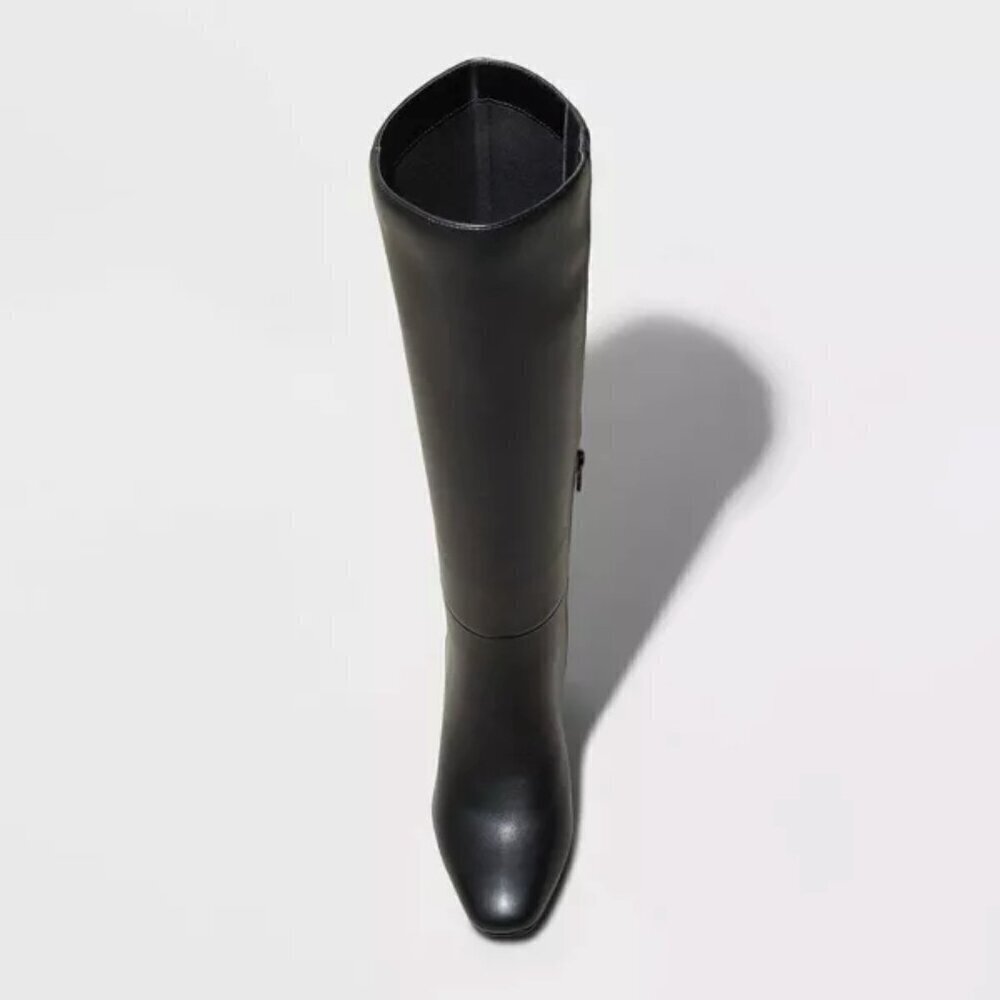 A New Day Women's Knee-High Black Boots Trendy Livia Stovepipe Design - Picture 2 of 4
